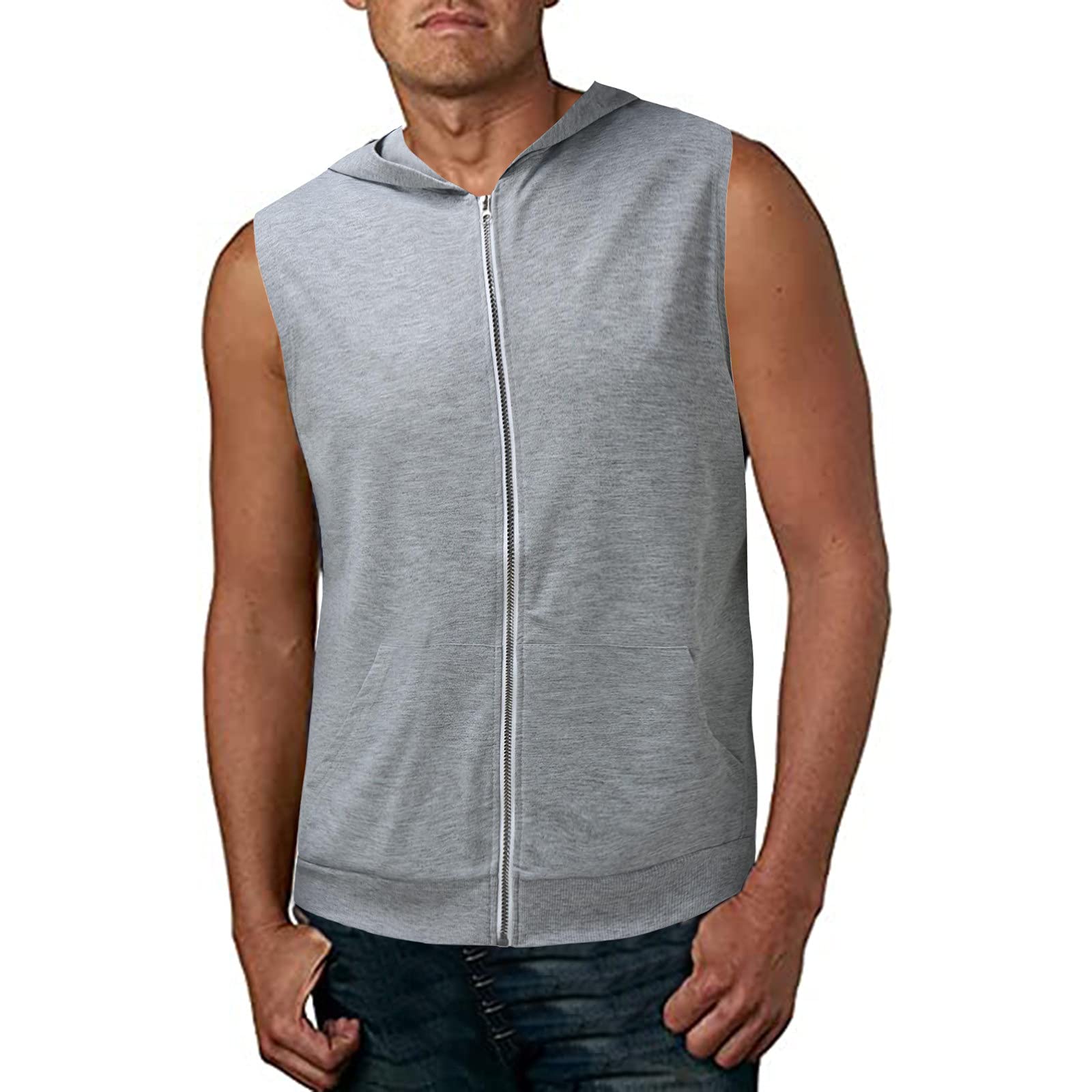 Men's Hawaiian Shirts - Breathable Sleeveless Hooded Cardigan Vest for Summer Sports & Fitness | Beachwear, Gym Wear & Casual Outdoor Activities