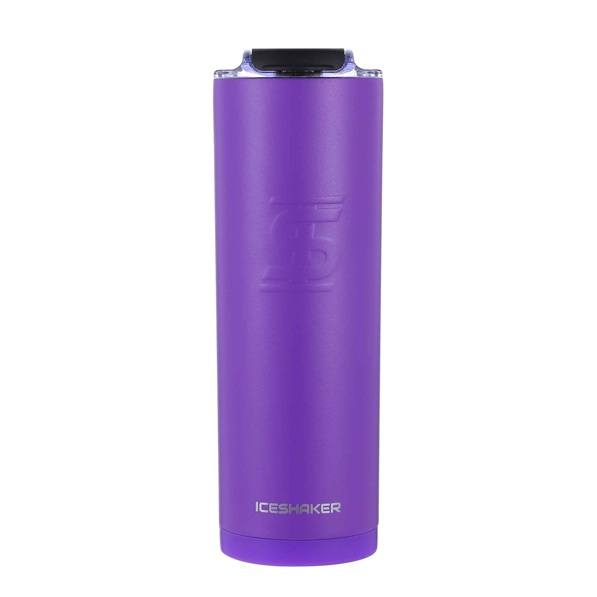 20oz Skinny Tumbler with Lid and Straw - Insulated Stainless Steel Travel Mug, Purple - Perfect for Coffee, Tea & Cold Drinks at Work, Gym or On-The-Go