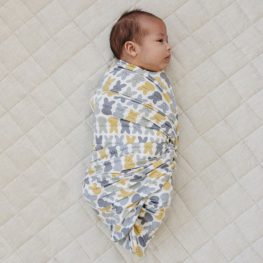 Soft Bamboo Stretch Swaddle Blanket for Baby - Breathable & Comfortable Newborn Wrap for Sleeping, Swaddling, Nursing - Perfect Baby Shower Gift