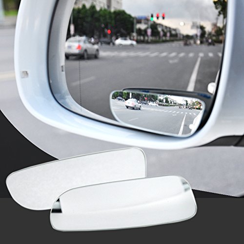 Voroly 2-Pack Frameless Square Blind Spot Mirrors - Adjustable HD Convex Rear View Mirrors for Cars & Trucks - Perfect for Parking, Lane Changes & Safe Driving