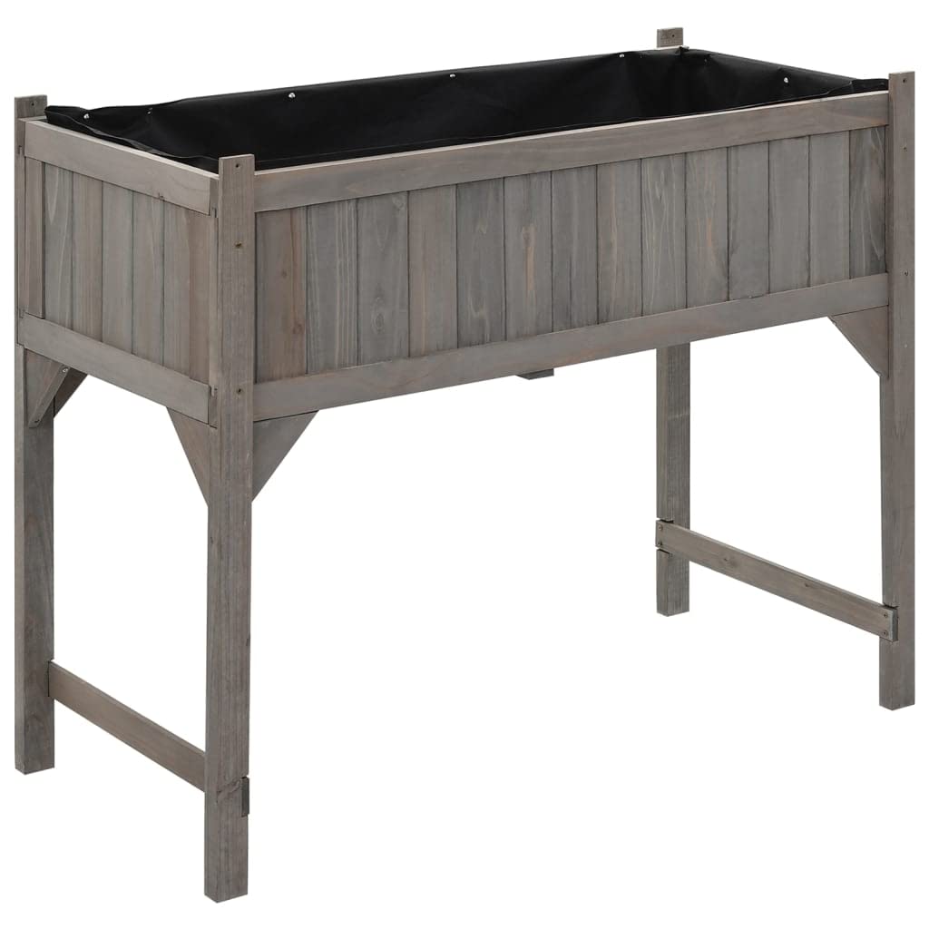 43.3x21.3x47.2 Inch Solid Fir Wood Raised Garden Bed with Greenhouse Cover - Outdoor Planter Box for Balcony, Patio & Yard - Perfect for Growing Vegetables, Flowers & Herbs
