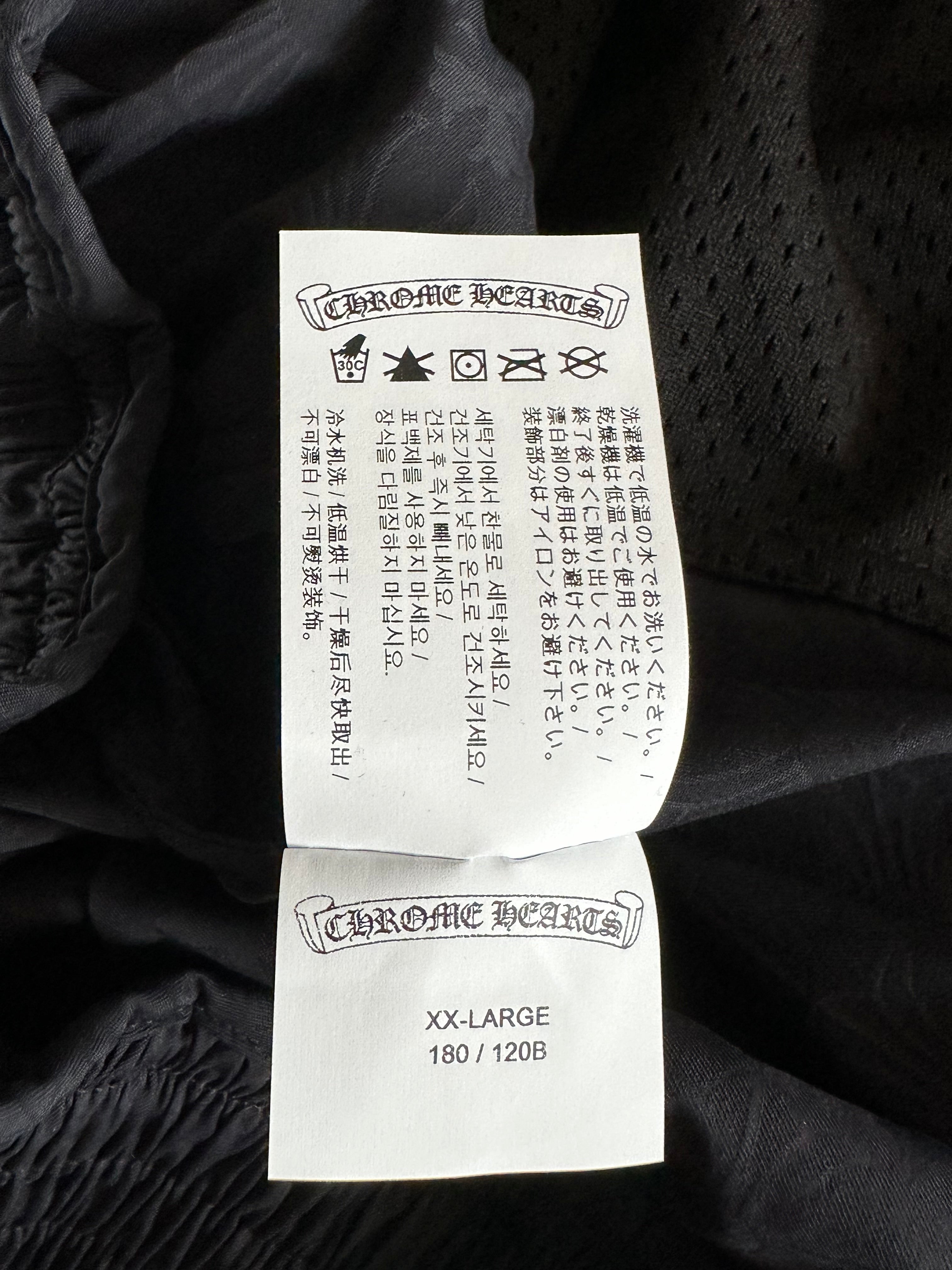 Chrome Hearts Black Cross Jacquard Match Point Windbreaker Jacket for Men - Stylish Lightweight Outerwear for Casual Wear, Street Fashion & Outdoor Activities