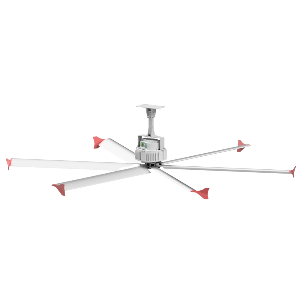 Canarm Hexa Lite EC HVLS 12 Foot Blade Industrial Ceiling Fan - Energy Efficient High Volume Low Speed Fan for Warehouse, Gym & Large Spaces