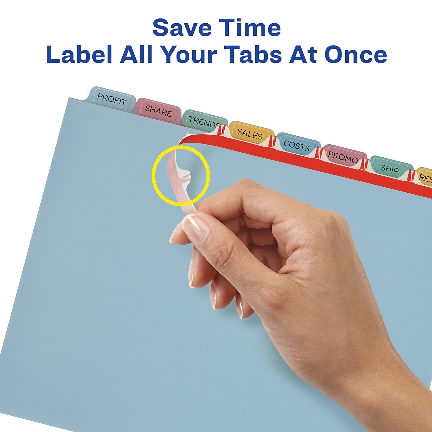 Avery 11433 Clear Plastic Dividers with 8-Tab Index Maker - Print & Apply Letter Size Labels for Office Organization, Filing Systems & Document Management