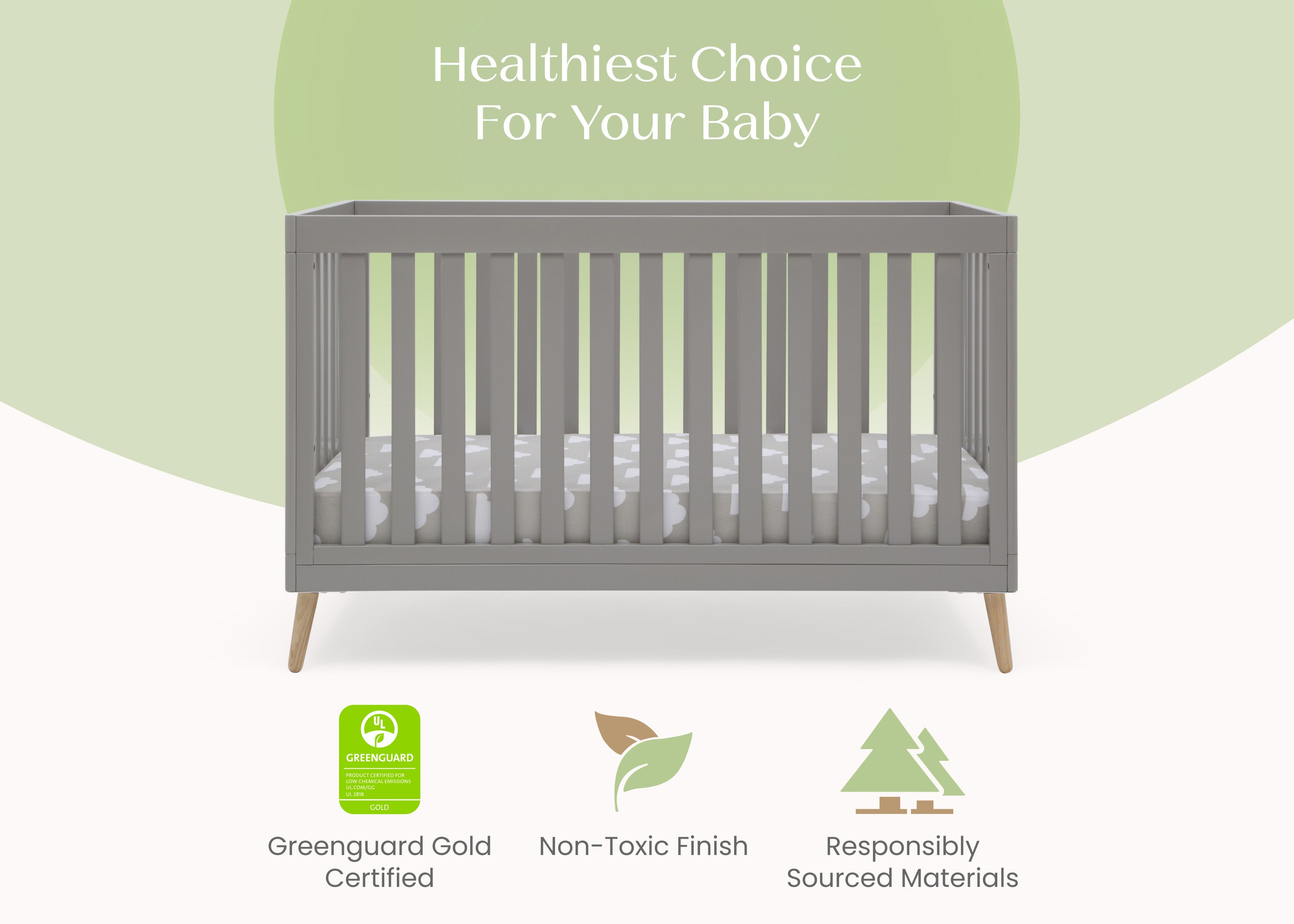 Essex 4-in-1 Convertible Baby Crib - Toddler Bed, Daybed & Full-Size Bed Conversion - Safe Nursery Furniture for Newborns & Kids - Perfect for Bedrooms, Daycare & Guest Rooms