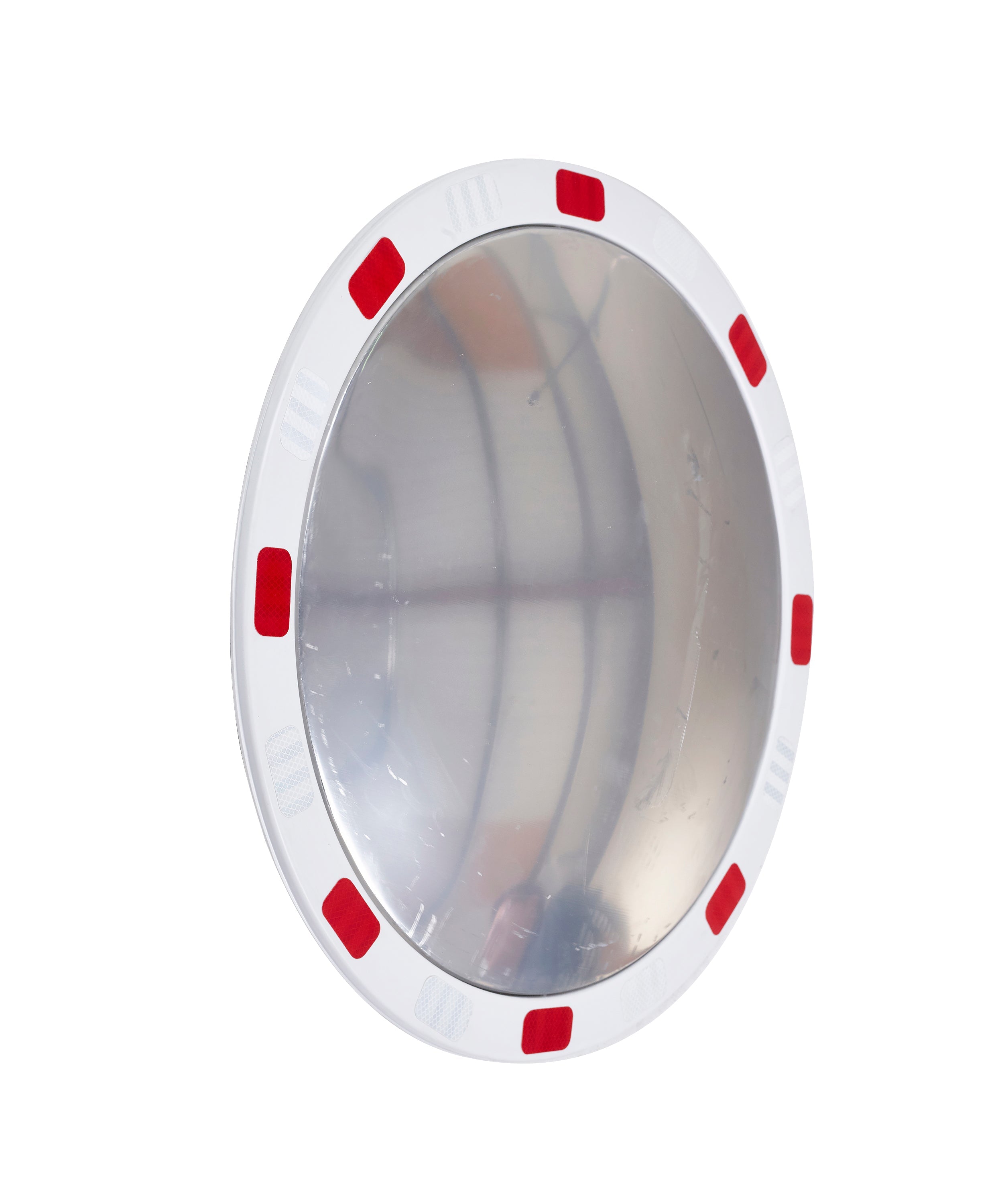 Circular Traffic Mirrors with Reflective Edges - High Visibility Safety Mirrors for Parking Lots, Driveways & Warehouses