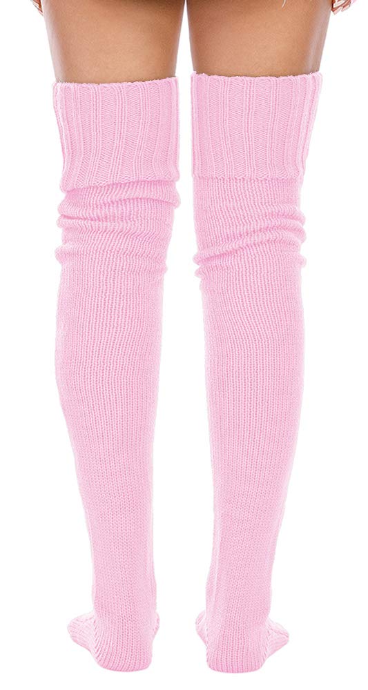Leoparts Women's Cable Knit Thigh High Boot Socks - Extra Long Over The Knee Winter Stockings & Leg Warmers for Cold Weather & Fashion Outfits