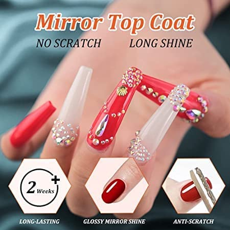 Coslifestore 4-in-1 UV Nail Polish Set - Matte Top Coat, Glossy Finish, Base Coat & Primer for Acrylic/Polygel/Gel Nails - 7.5ml Each - Perfect for Nail Extensions, DIY Manicures & Home Nail Art