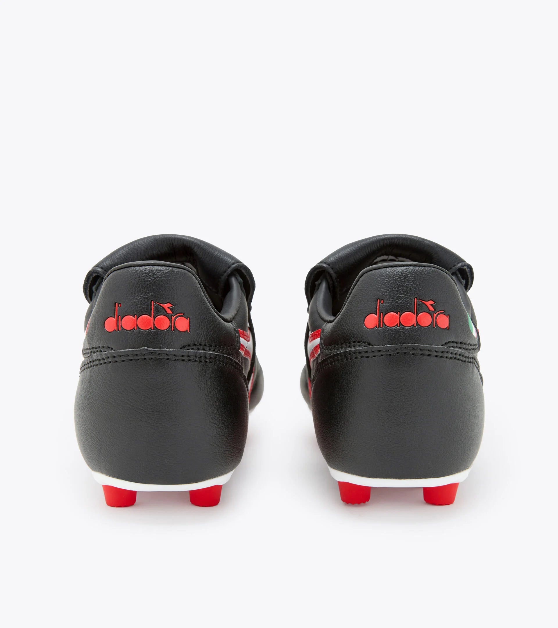 Diadora Brasil OG LT T MDPU Soccer Cleats - Black/White/Milano Red - Premium Football Boots for Men - Perfect for Turf & Grass Fields - Ideal for Training & Matches