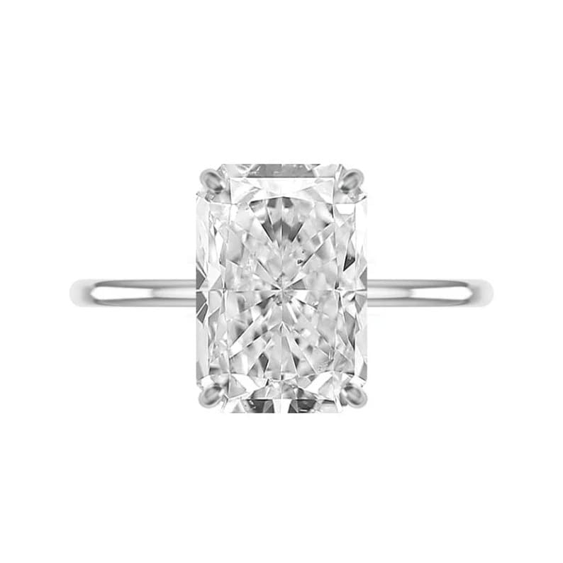 3 CT Radiant Cut Moissanite Engagement Ring - Vintage Solitaire Wedding Band with 4-Prong Setting in Sterling Silver - Perfect for Anniversaries, Proposals & Romantic Gifts for Her - Ideal for Bridal Jewelry, Valentine's Day & Special Occasions