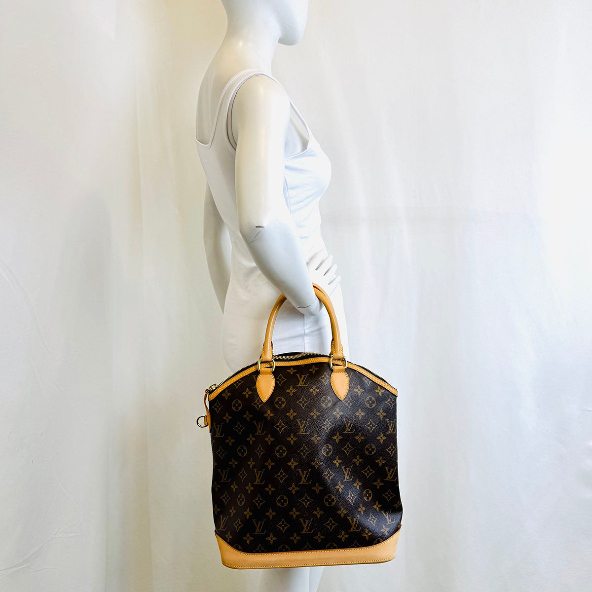 Authentic Louis Vuitton Monogram Lockit Vertical Handle Bag - Luxury Leather Shoulder Purse for Women | Perfect for Work, Travel & Evening Events