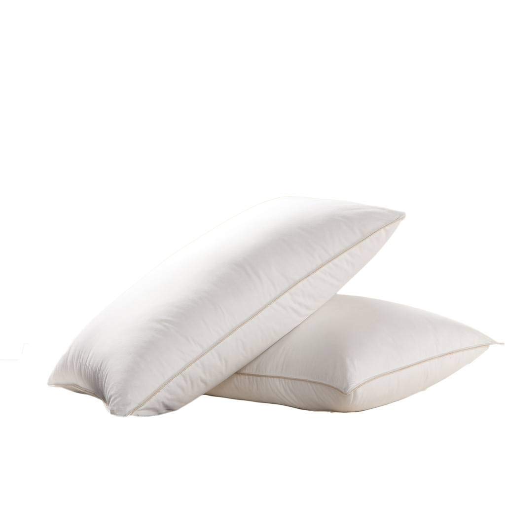 Premium 100% Goose Down Pillow Set of 2 - 1000 Thread Count Egyptian Cotton, Medium Firm Support, Queen Size Bed Pillows for Side, Back & Stomach Sleepers - Luxury Hotel Quality Bedding for Ultimate Comfort