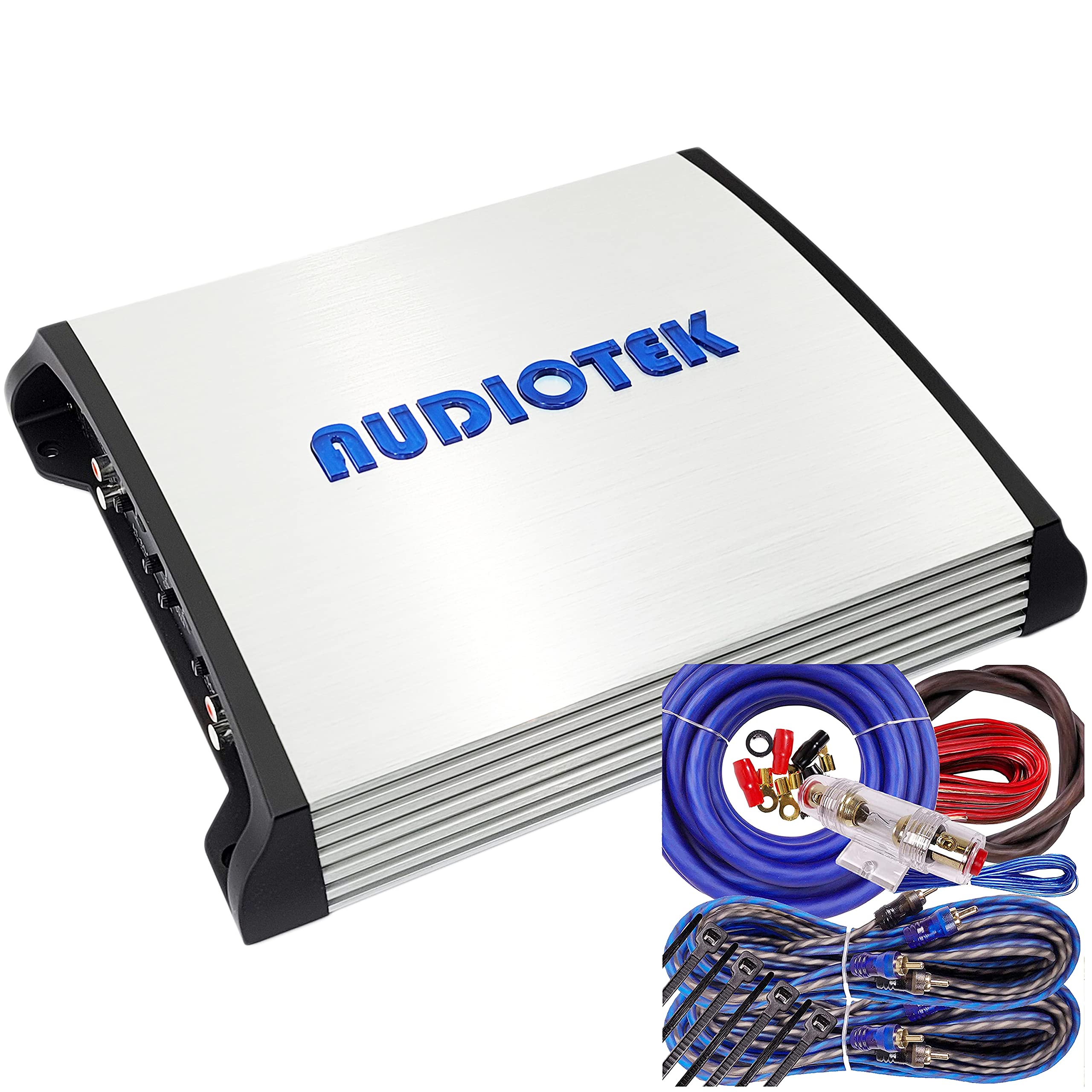 Audiotek AT804 4 Channel Car Stereo Amplifier 1000W - 2 Ohm Stable, Class AB, MOSFET Power Supply, LED Indicator | Full Range Audio for Car Speakers | Perfect for Car Audio Upgrades & Sound System Installations