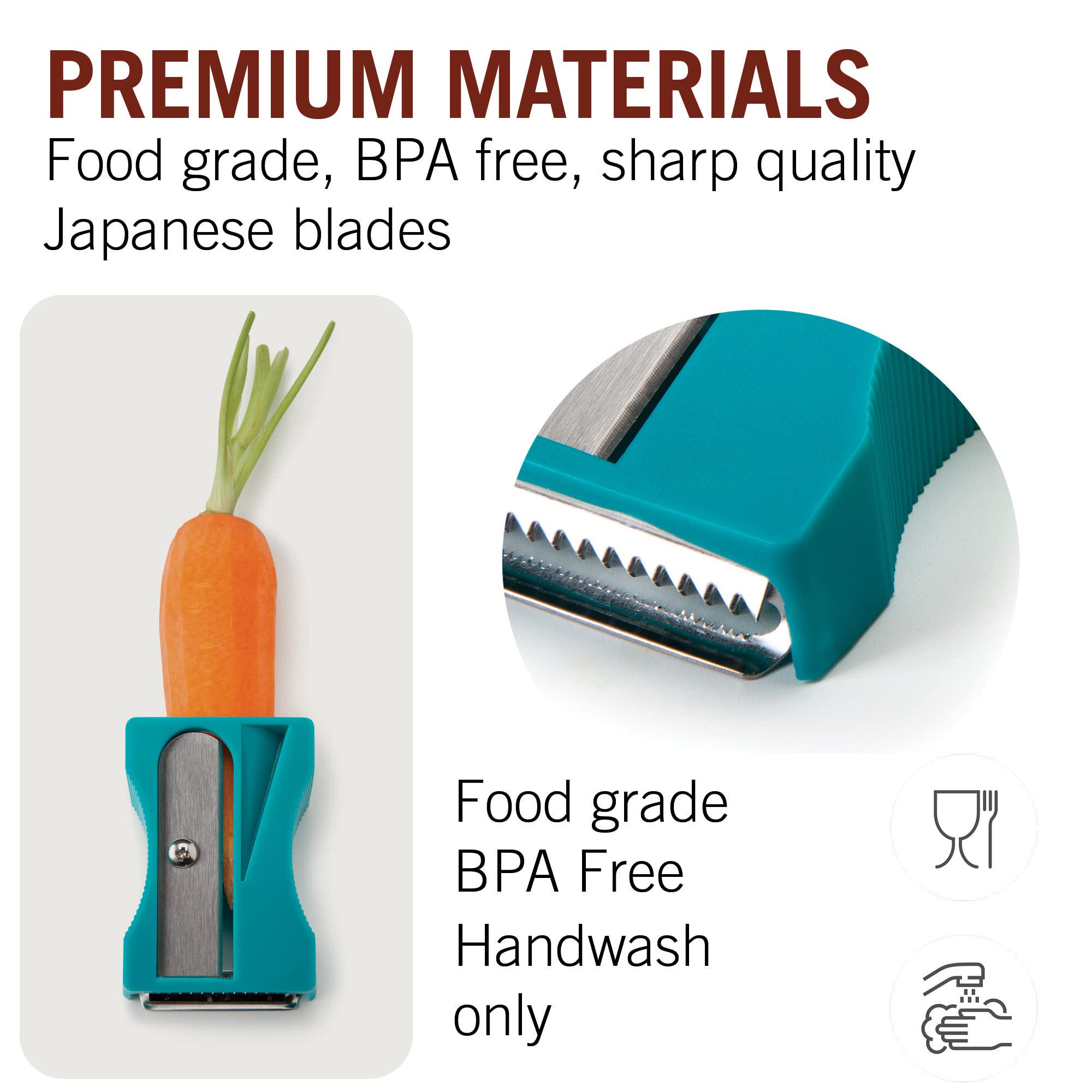 Karoto Julienne - Premium Vegetable Spiralizer with 5 Blades for Zucchini Noodles, Carrot Sticks & More | Best Zoodle Maker for Healthy Low-Carb Meals | Perfect for Meal Prep, Keto Diet & Vegan Cooking | Fun Kitchen Gadget Gift Idea