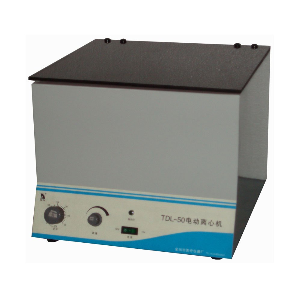 TDL-50 Benchtop Centrifuge with 0-60 Minute Timer, 4000 RPM Speed, 50ml x 6 Capacity - 110V Lab Centrifuge for Blood Sample Separation, DNA Research & Medical Laboratories