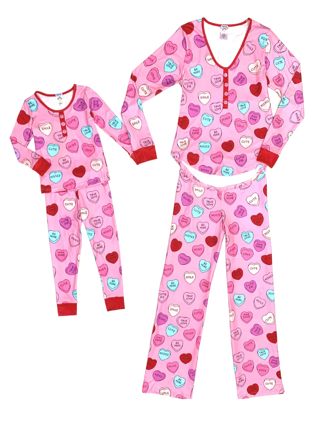 Mommy and Me Matching Pajama Set - 2 Piece Valentine's Day Family Sleepwear for Women & Kids | Cozy Christmas, Mother's Day & Family Photo Outfits