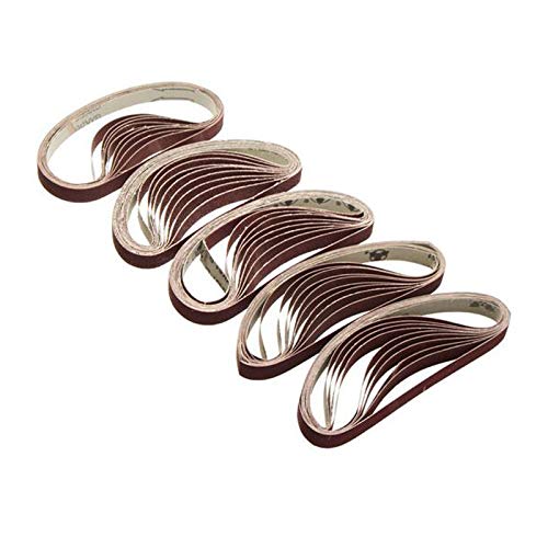 10Pcs 15X452mm Sanding Belts 60/80/100/120/240/400/600 Grit - Compatible with M10 Sander Adapter, Polishing Machine, Abrasive Tools - Perfect for Woodworking, Metal Finishing & DIY Projects
