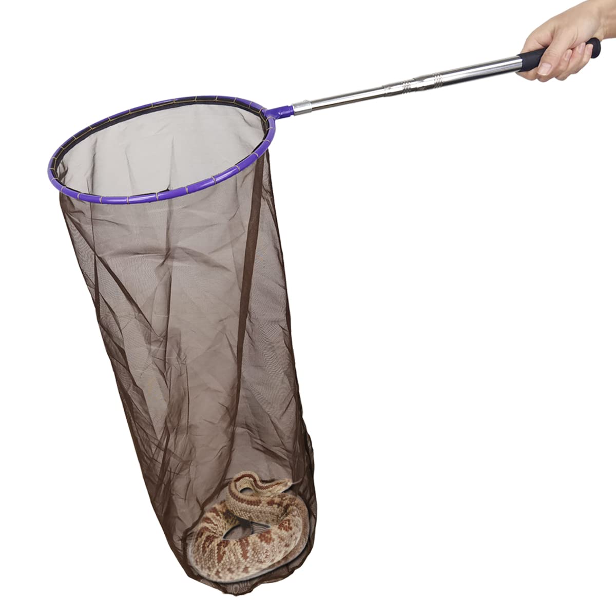 **Telescopic Snake Catcher Net - Adjustable Reptile Grabber for Safe Rattle Snake Removal & Relocation | Perfect for Pest Control & Wildlife Rescue**
