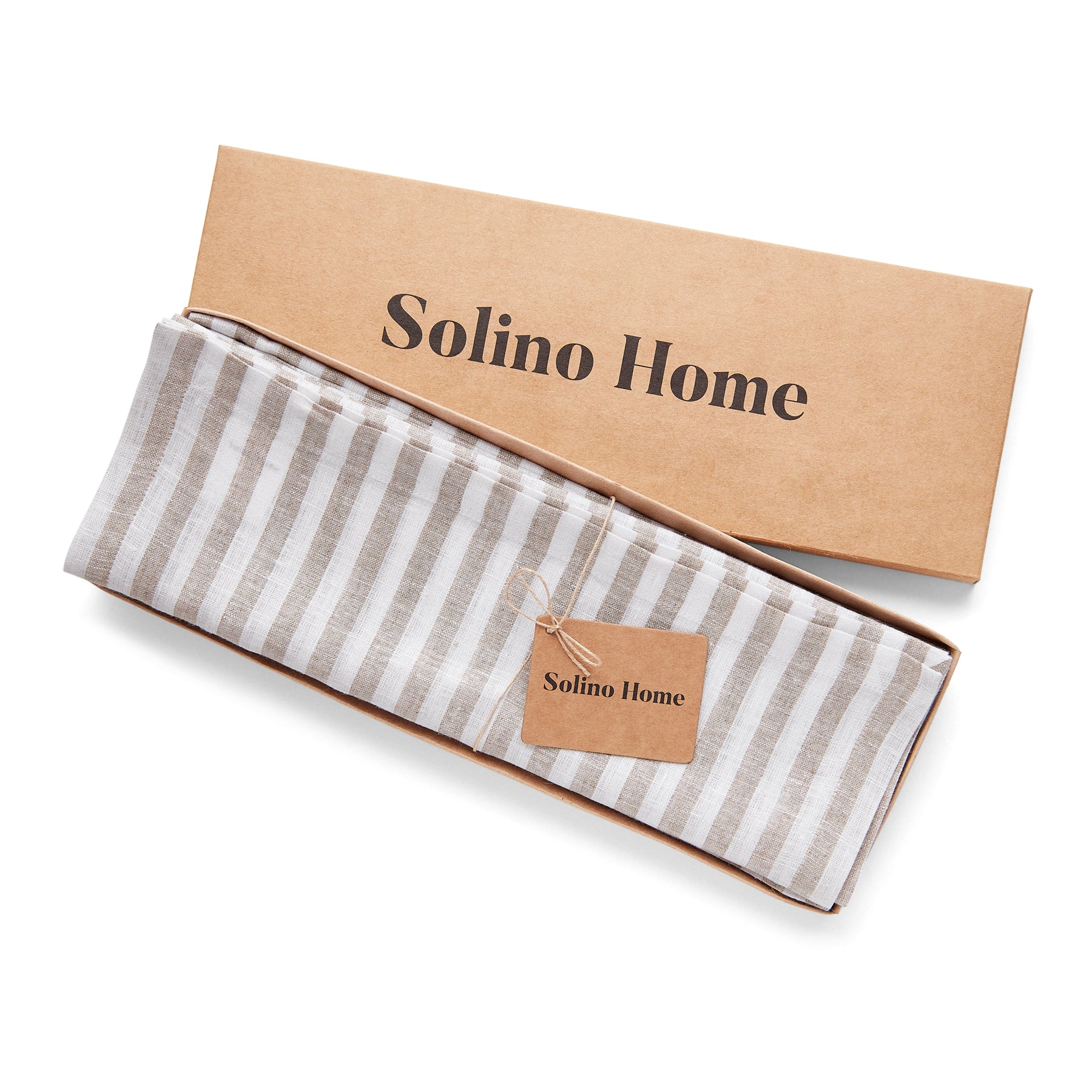 Amalfi Stripe Cotton Placemats Set of 6 - Waterproof & Washable Table Mats for Dining, Kitchen, and Party Decor - Elegant Coastal Home Tableware