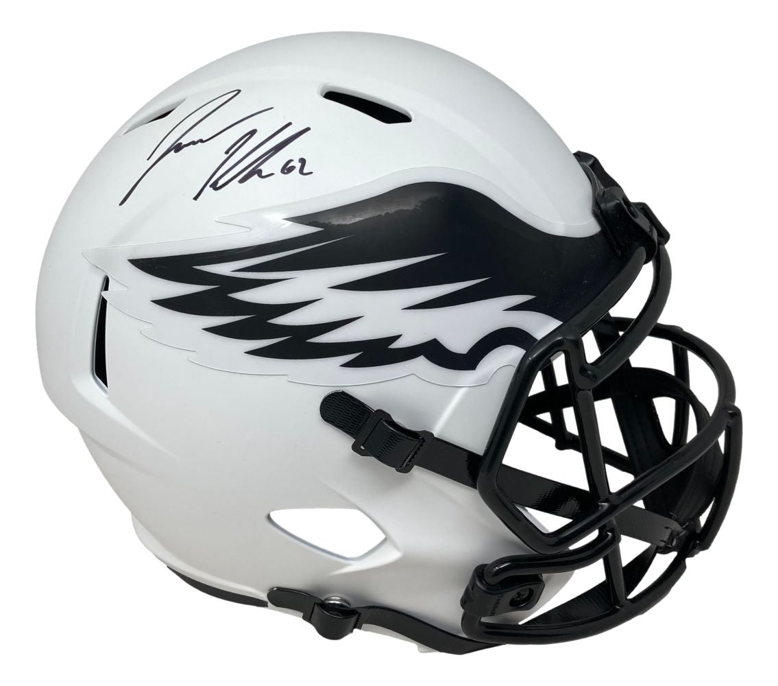 Jason Kelce Autographed Philadelphia Eagles Football Speed Replica Helmet with PSA ITP Hologram - Limited Lunar Eclipse Edition - Perfect for Eagles Fans, Sports Memorabilia Collectors, and Game Room Decor