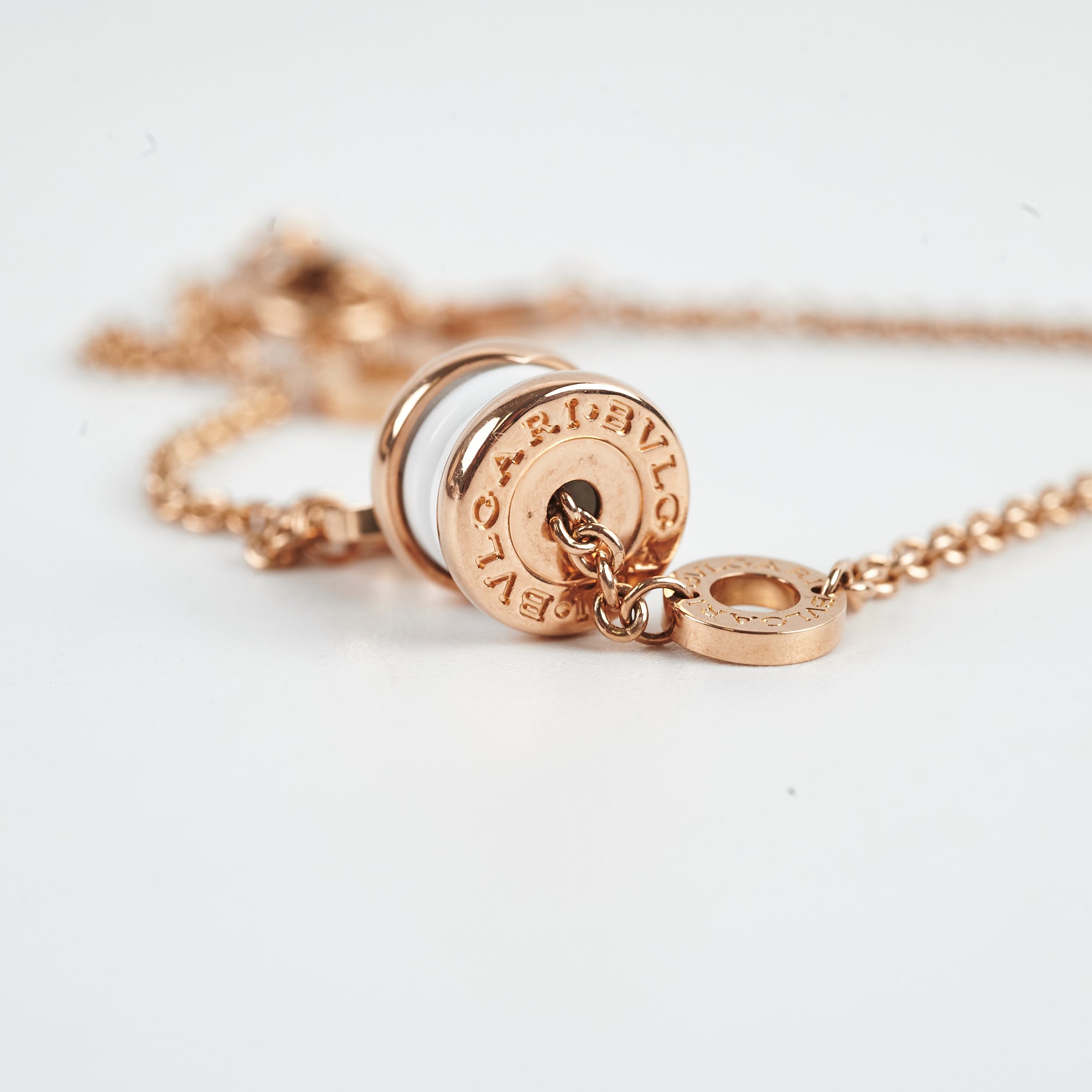 Bvlgari B.Zero1 18K Pink Gold & White Ceramic Bracelet for Women - Luxury Italian Jewelry Gift for Anniversary, Valentine's Day & Special Occasions