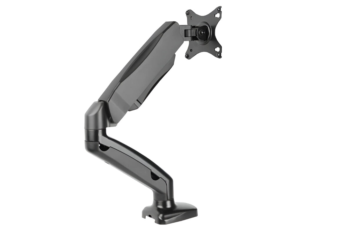 Adjustable Single Monitor Arm - Black Pear-Shaped Design for Ergonomic Workspace Setup | Perfect for Home Office, Gaming & Studio Use