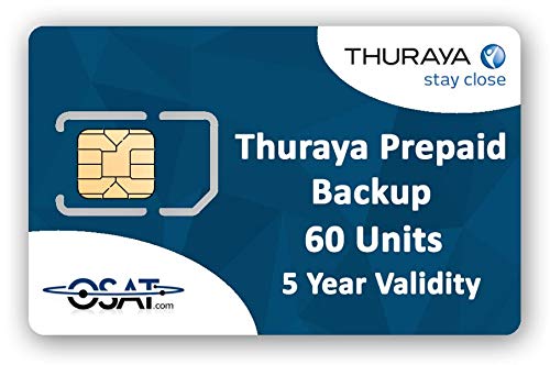Thuraya Satellite Phone Prepaid SIM Card - 60 Units, 5-Year Validity | Reliable Backup for Remote Travel, Emergency Communication & Outdoor Adventures