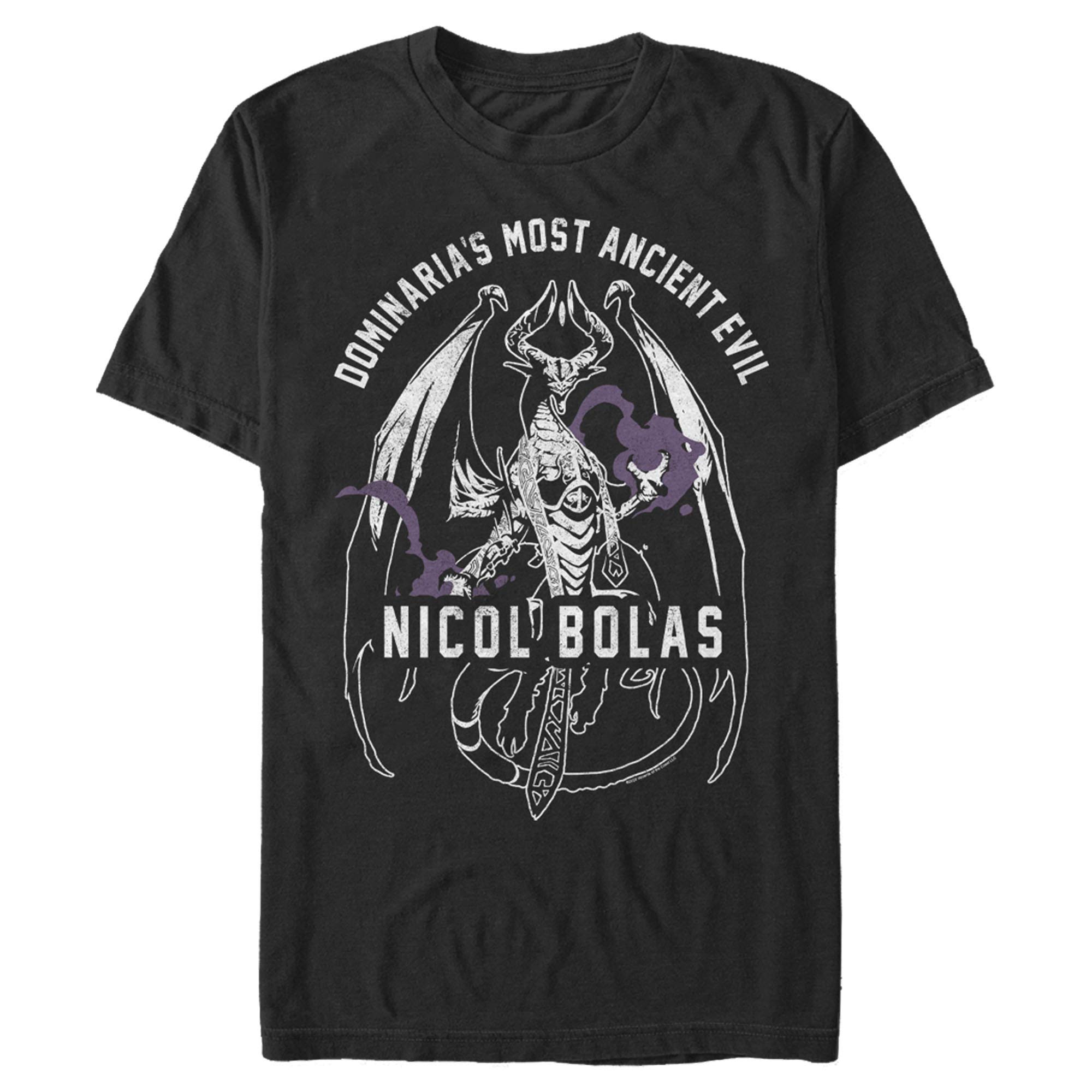Men's Magic: The Gathering Ancient Evil Nicol Bolas Graphic T-Shirt | MTG Fan Merch | Gaming & Comic Convention Apparel