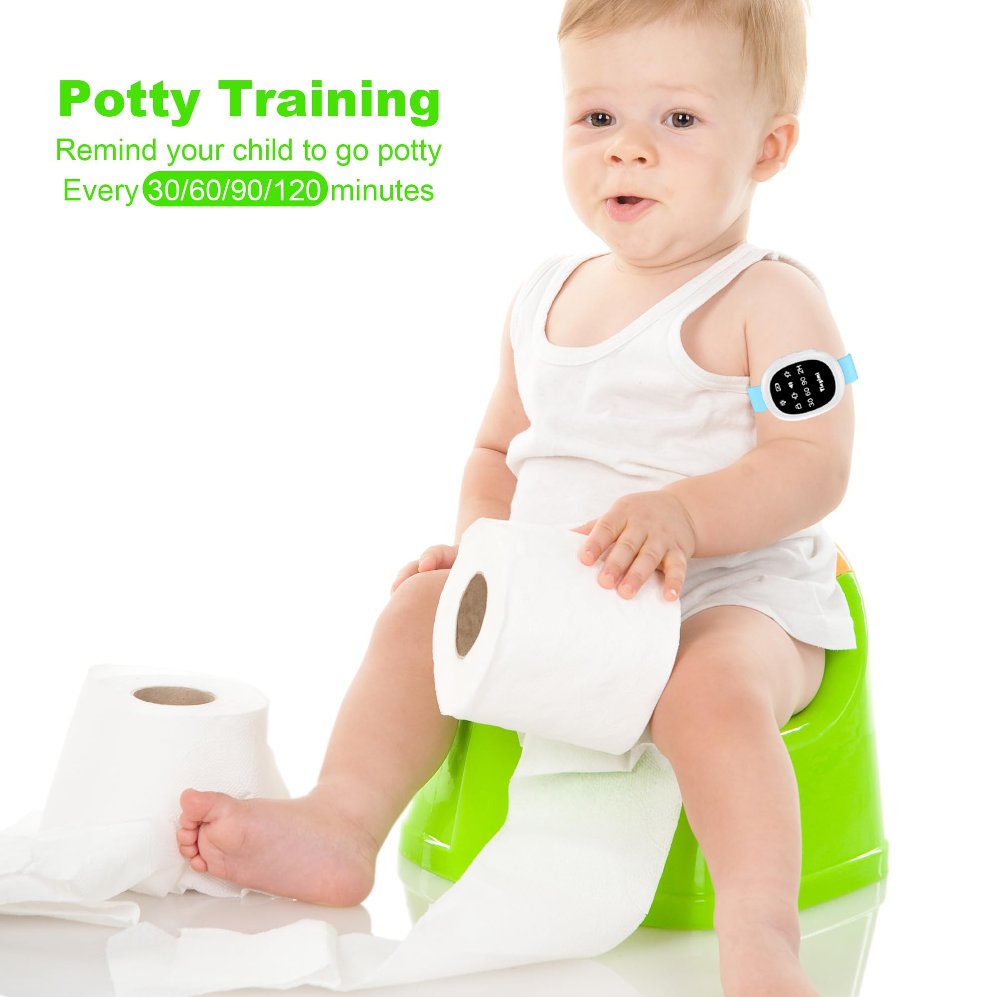 Wireless Bedwetting Alarm for Kids - Sound & Vibration Alert with Adjustable Timer - Potty Training Aid for Parents & Caregivers - Comfortable Pink Design - Perfect for Nighttime Use & Travel