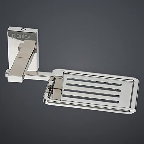 Plantex 304 Stainless Steel Soap Holder Stand - Chrome Bathroom Soap Tray & Soap Dish for Sink, Shower, and Wash Basin - Rustproof Soap Stand for Kitchen & Bathroom Accessories - Perfect for Home, Hotel, and Spa Use