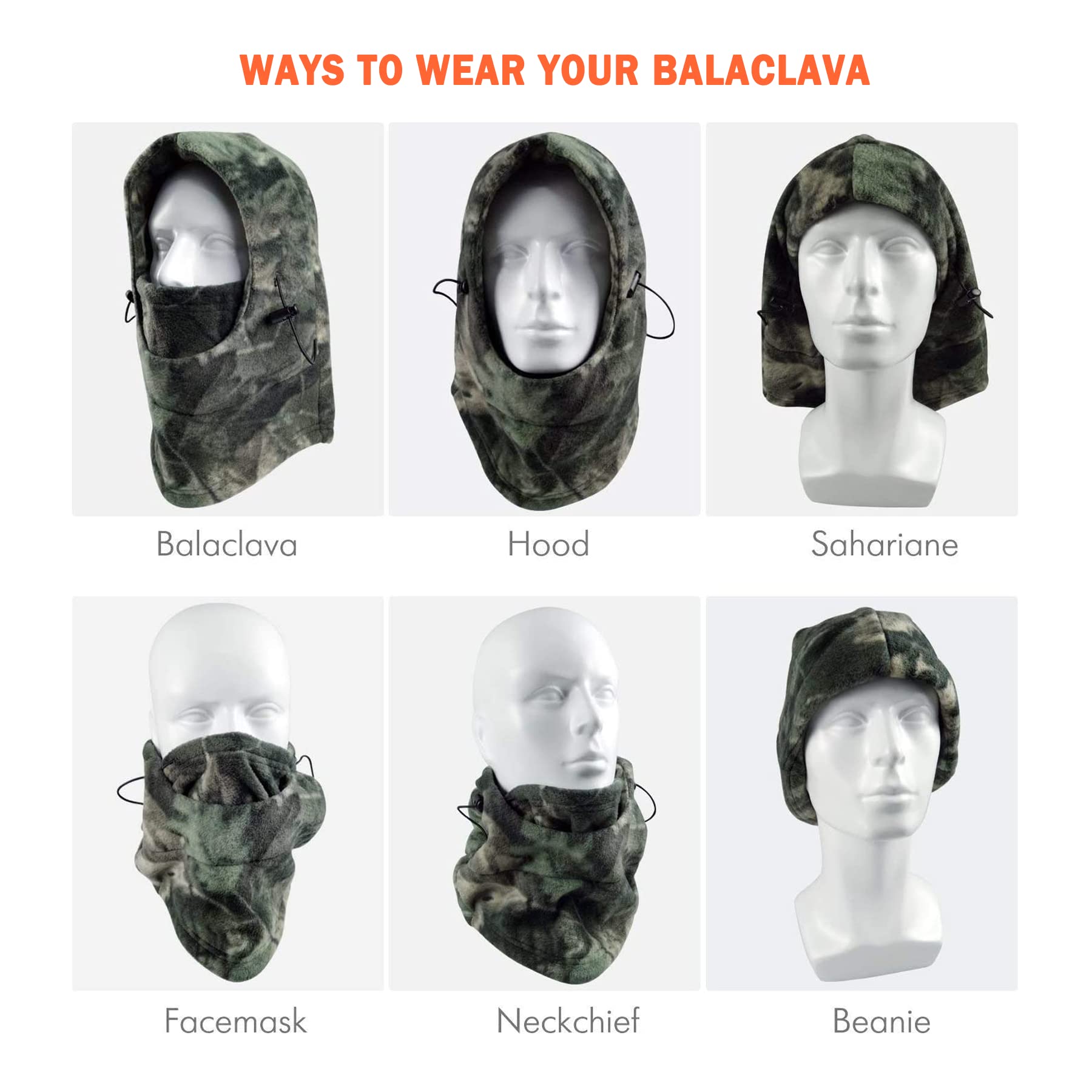 Your Choice Hunting Face Mask - Camo Balaclava for Cold Weather | Warm Winter Hunting Gear for Men & Women | Perfect for Hunting, Skiing, and Outdoor Adventures