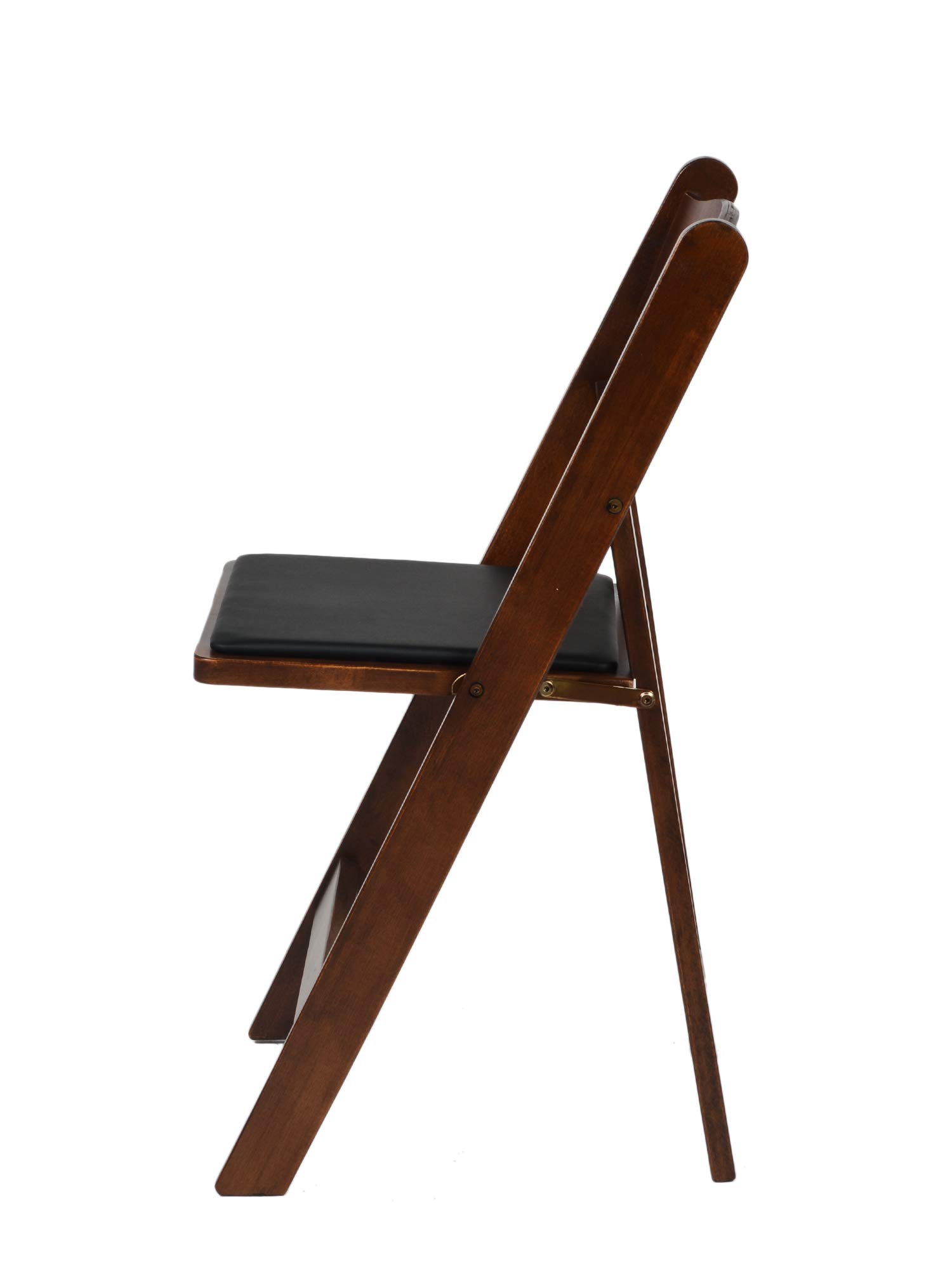 Premium American Padded Folding Chairs - Commercial Grade Stackable Seating with Fruitwood Finish for Events, Weddings, Banquets & Office Use
