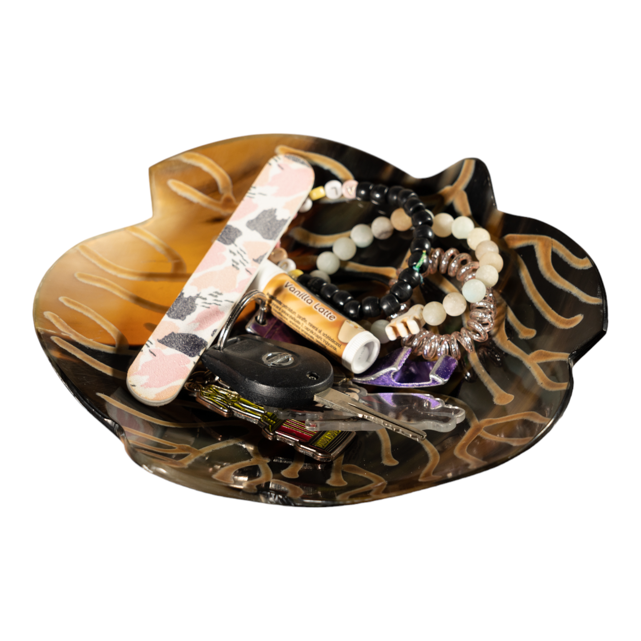 Natural Water Buffalo Horn Leaf Tray - Handcrafted Eco-Friendly Serving Dish for Cheese, Fruit & Appetizers - Perfect for Charcuterie Boards, Party Platters & Home Decor