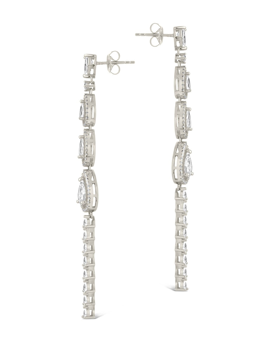 Angela CZ Drop Stud Earrings for Women - Sparkling Cubic Zirconia Dangle Earrings for Party, Wedding & Everyday Wear