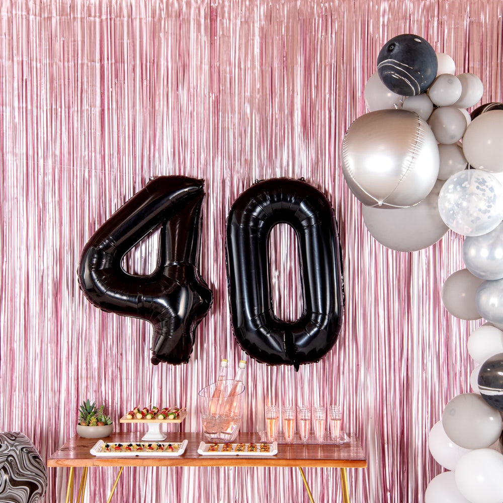 Balloonify Black Mylar Number 4 Balloon - 40 Inch Large Foil Balloon for Birthday Parties, Anniversaries & Celebrations - 1 Count Box