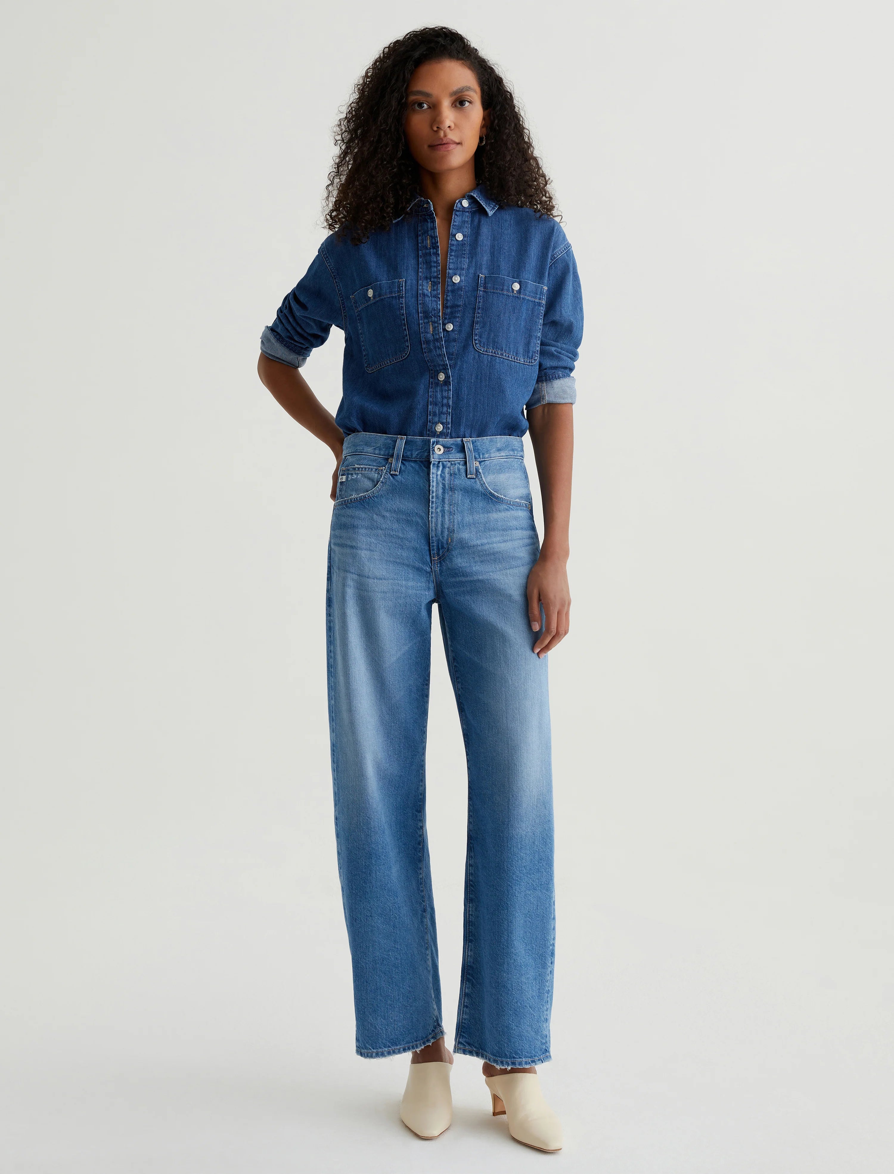 HATIE High Rise Barrel Jeans for Women - Vintage Flashback Denim Pants | Perfect for Casual Wear, Date Nights & Street Style Outfits