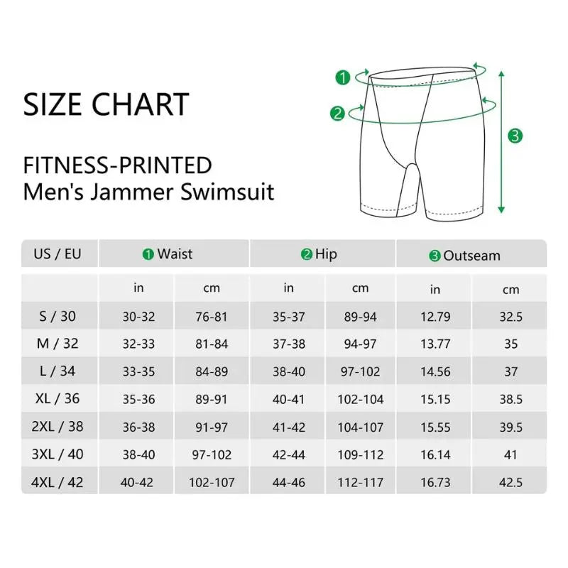 Men's Performance Swim Jammers - Quick Dry Competitive Swim Trunks for Training & Racing | Perfect for Lap Swimming, Triathlons & Beach Sports