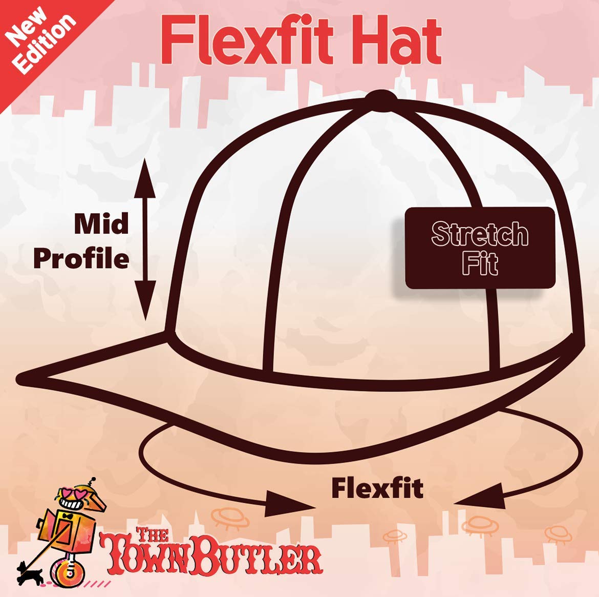 Flexfit Adult Men's Baseball Cap Hat - Adjustable & Comfortable for Sports & Outdoor Activities | Perfect for Baseball, Golf, Running & Daily Wear
