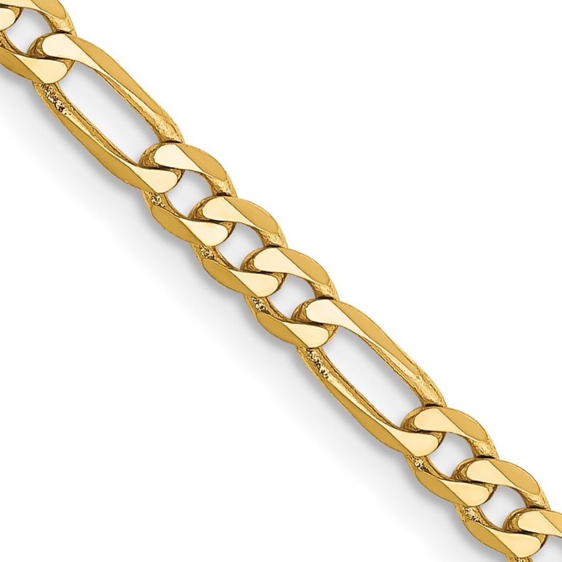14k Gold Flat Figaro Chain Necklace for Women & Men - Adjustable Lengths | Elegant Layering & Everyday Wear Jewelry | Perfect Gift for Birthdays & Anniversaries
