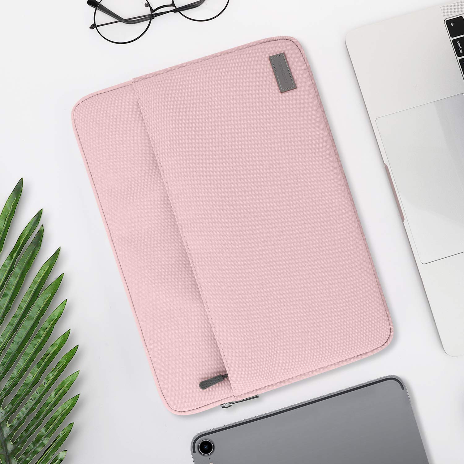 MoKo 9-11 Inch Tablet Sleeve Case for iPad Air/Pro (2025-2023 Models) - Lightweight Protective Cover with Soft Lining - Perfect for Travel, Office & School - Pink