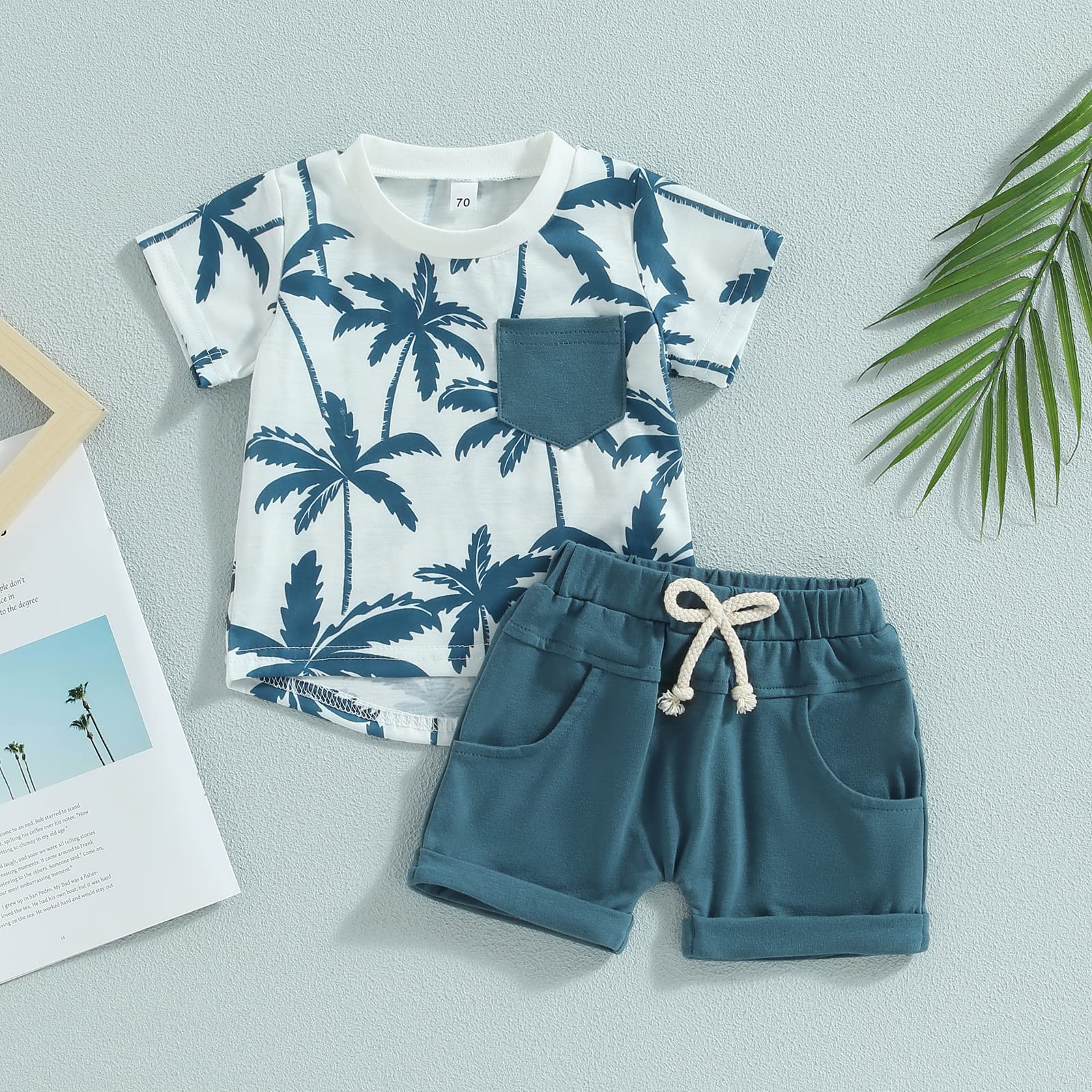 Adorable Toddler Baby Boy Summer Outfit Set - Short Sleeve T-Shirt & Shorts | Cute Infant Clothes for Playtime, Beach & Outdoor Activities