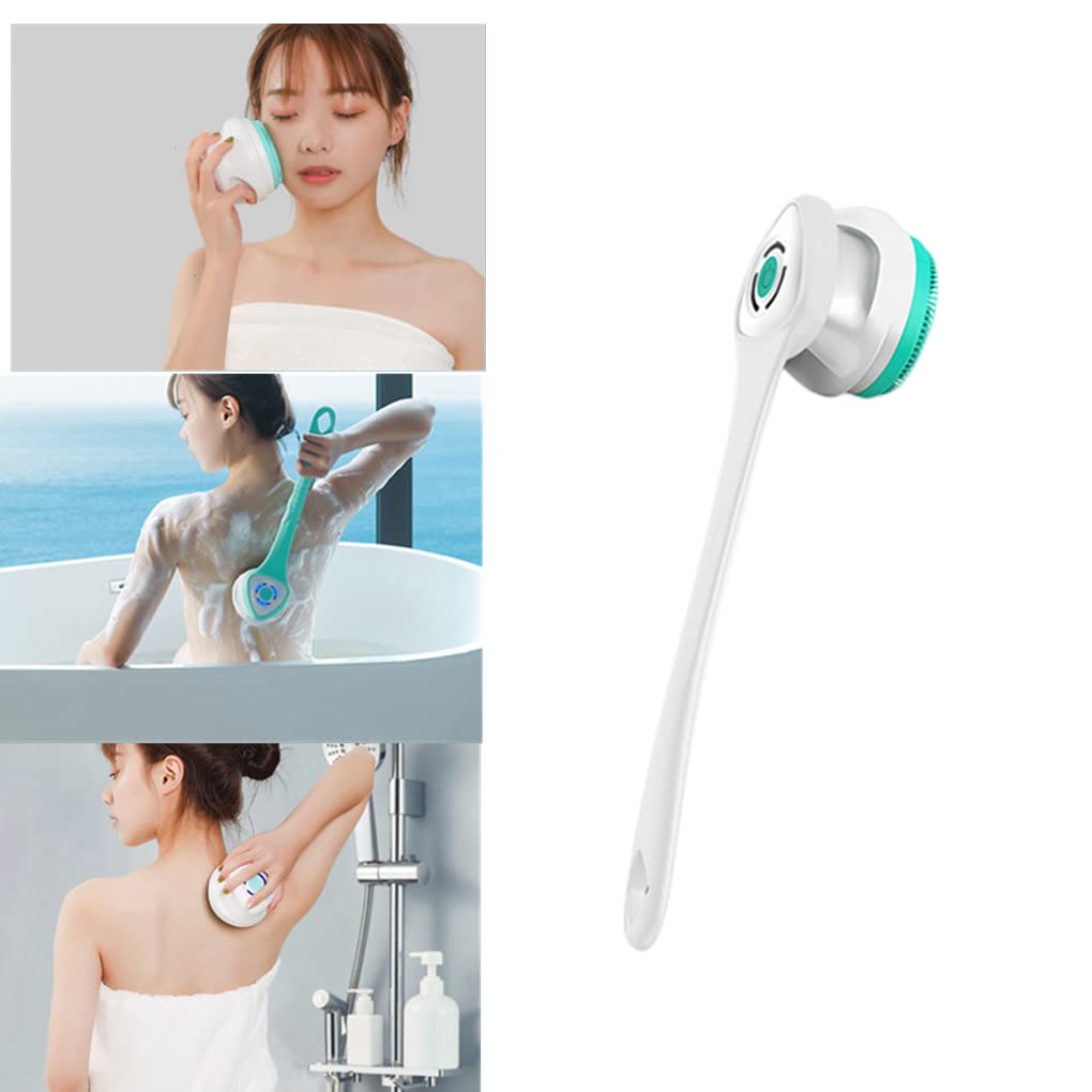 Electric Shower Brush Set - 5 Soft Heads for Face, Body & Feet - Deep Clean & Waterproof - Great for Bath & Spa