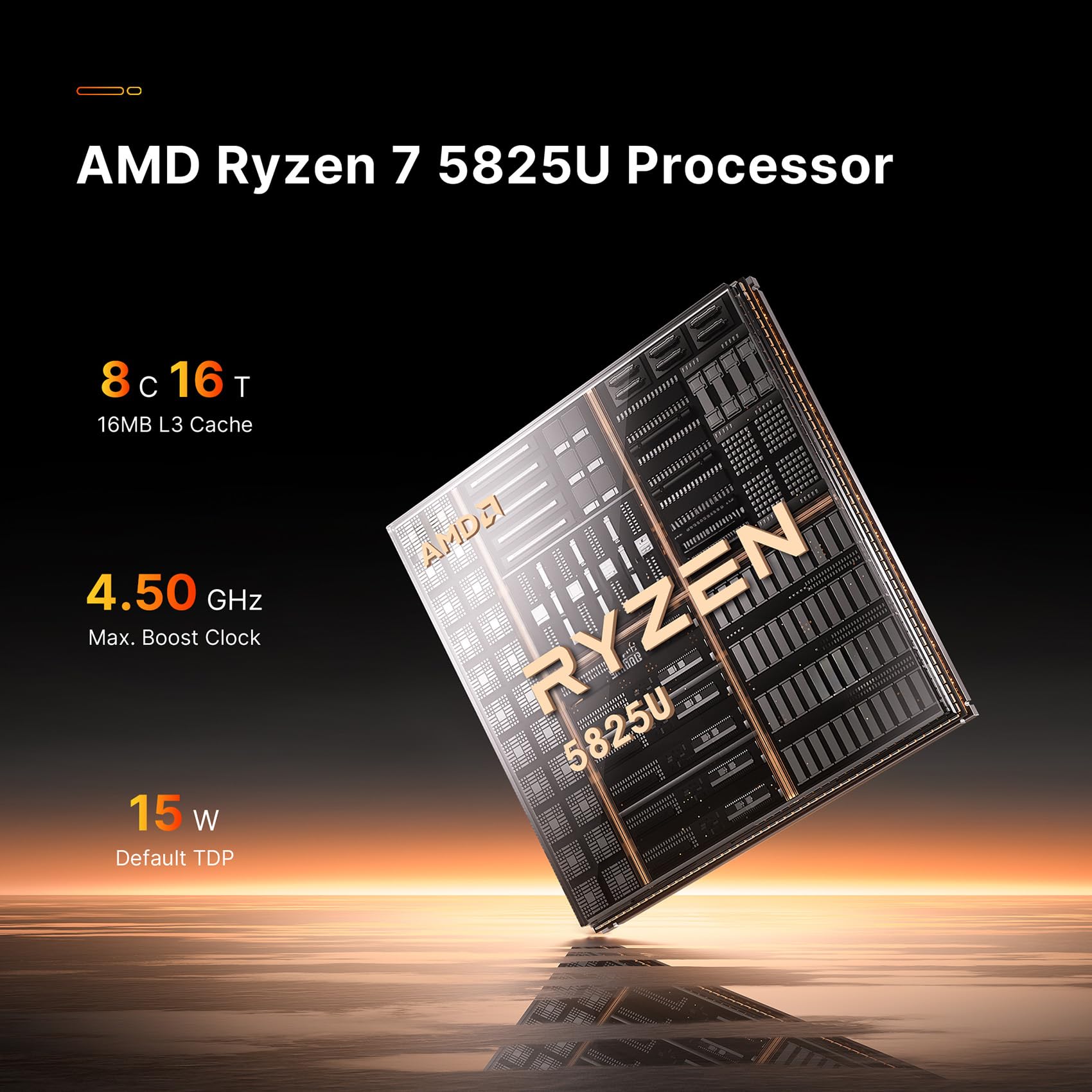 Mini Gaming PC AMD Ryzen 7 5825U | 32GB DDR4 RAM 1TB SSD Micro Desktop | Dual LAN 2.5GbE, 4K Triple Display, WiFi6E, BT5.2 | Powerful Compact Computer for Home Office, Gaming & Streaming