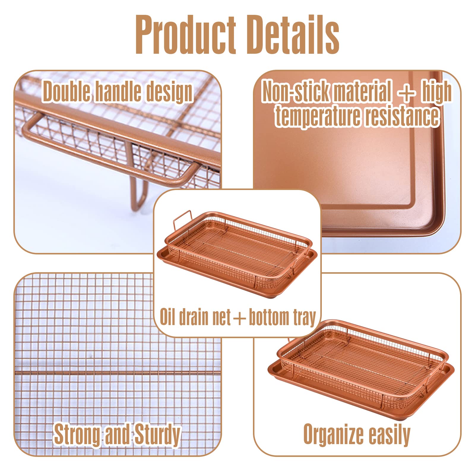 2-Piece Copper Crisper Tray Set - 13