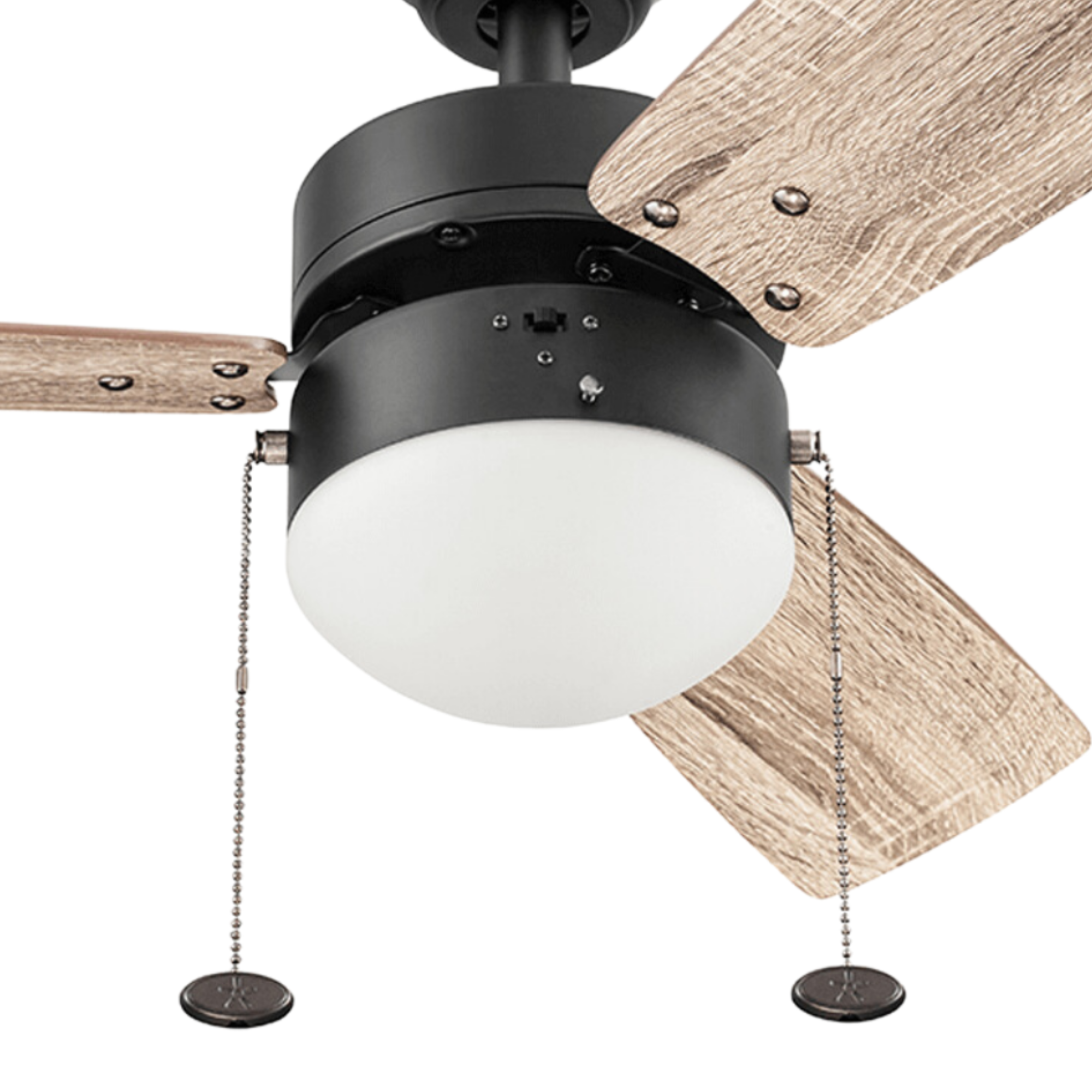 30 Inch Rawling Espresso Ceiling Fan with Pull Chain - Modern Indoor Ceiling Fan for Living Room, Bedroom, and Office - Energy Efficient Quiet Operation