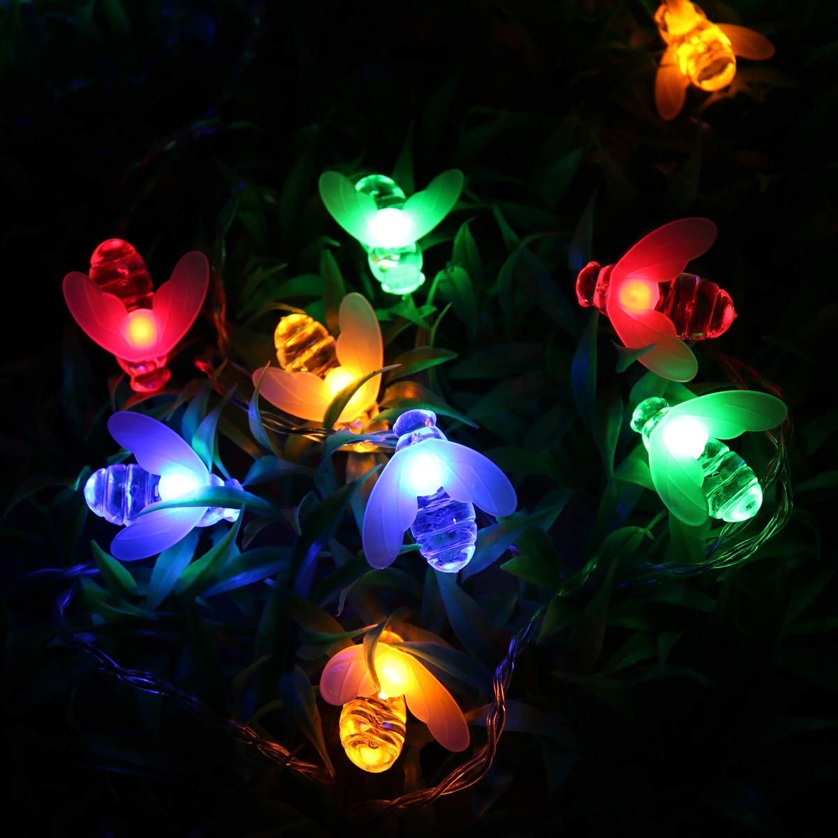 33Ft 100 LED Bee String Lights - 8 Modes for Garden & Patio Decor