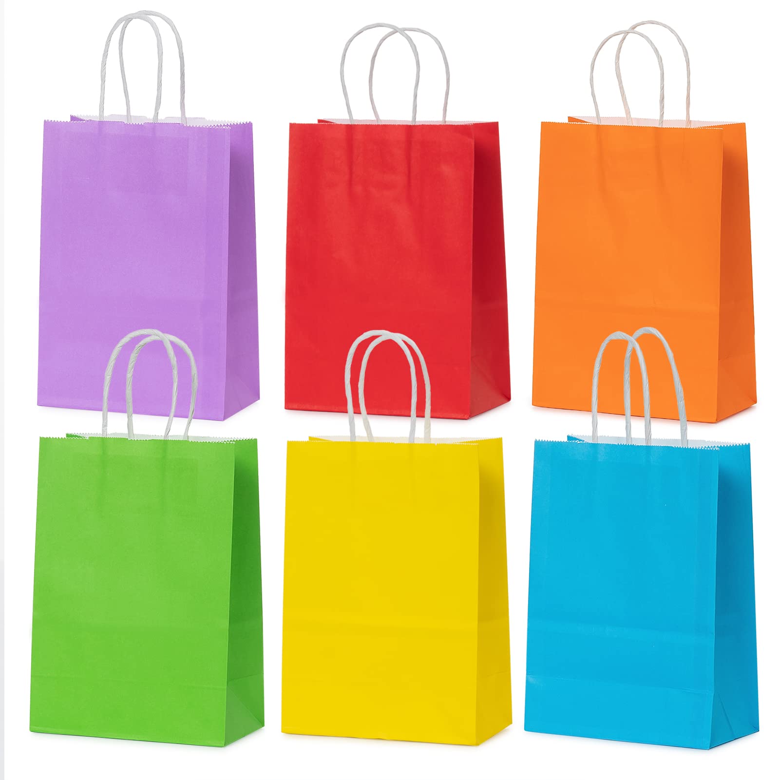 Eco-Friendly Kraft Paper Gift Bags with Handles - Small Party Favor Bags 8.3