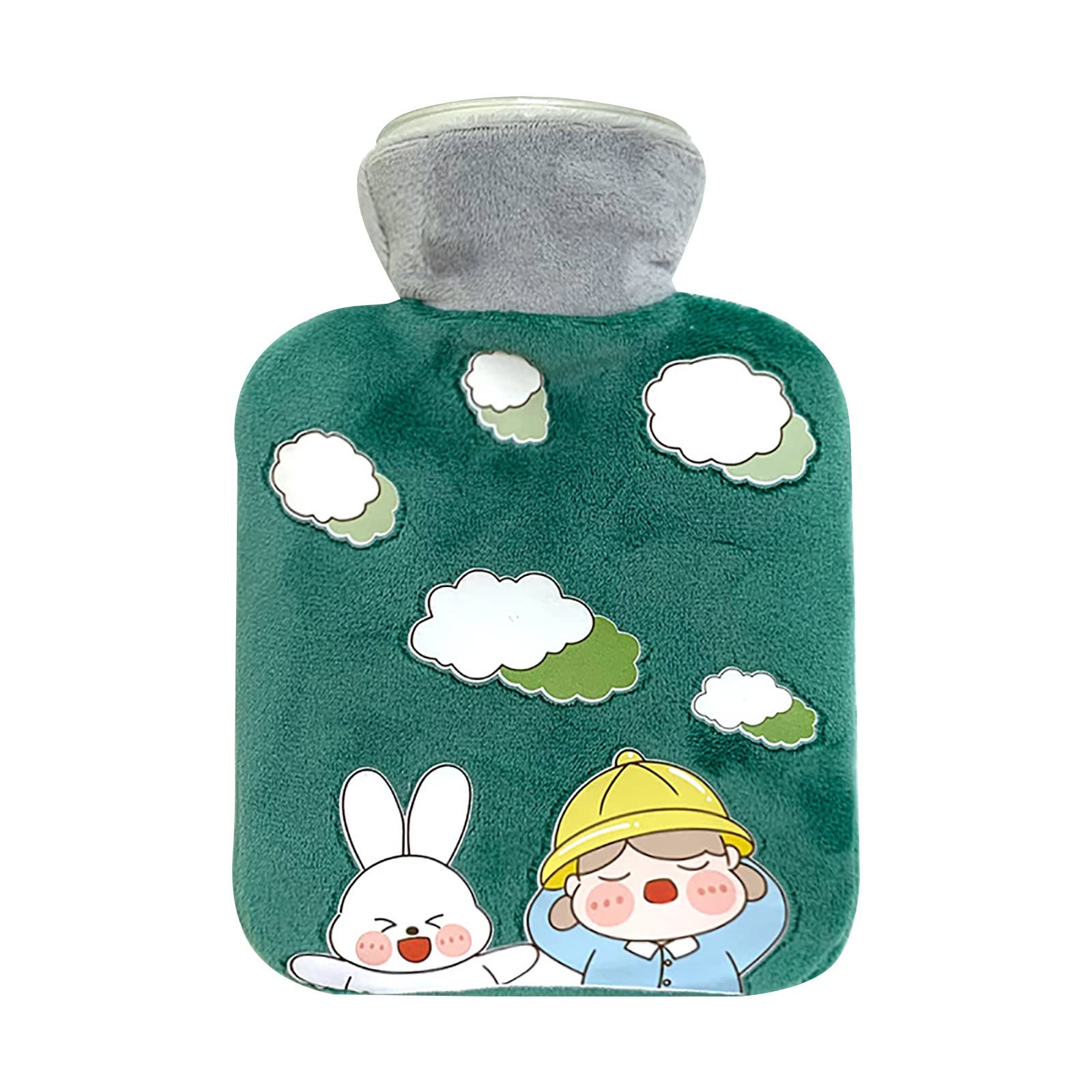 500LM Hand Warmer Hot Water Bottle for Women - Portable Refillable Hot Water Bag for Pain Relief, Small & Cute PVC Winter Warmer - Perfect for Cold Weather, Menstrual Cramps, and Outdoor Activities