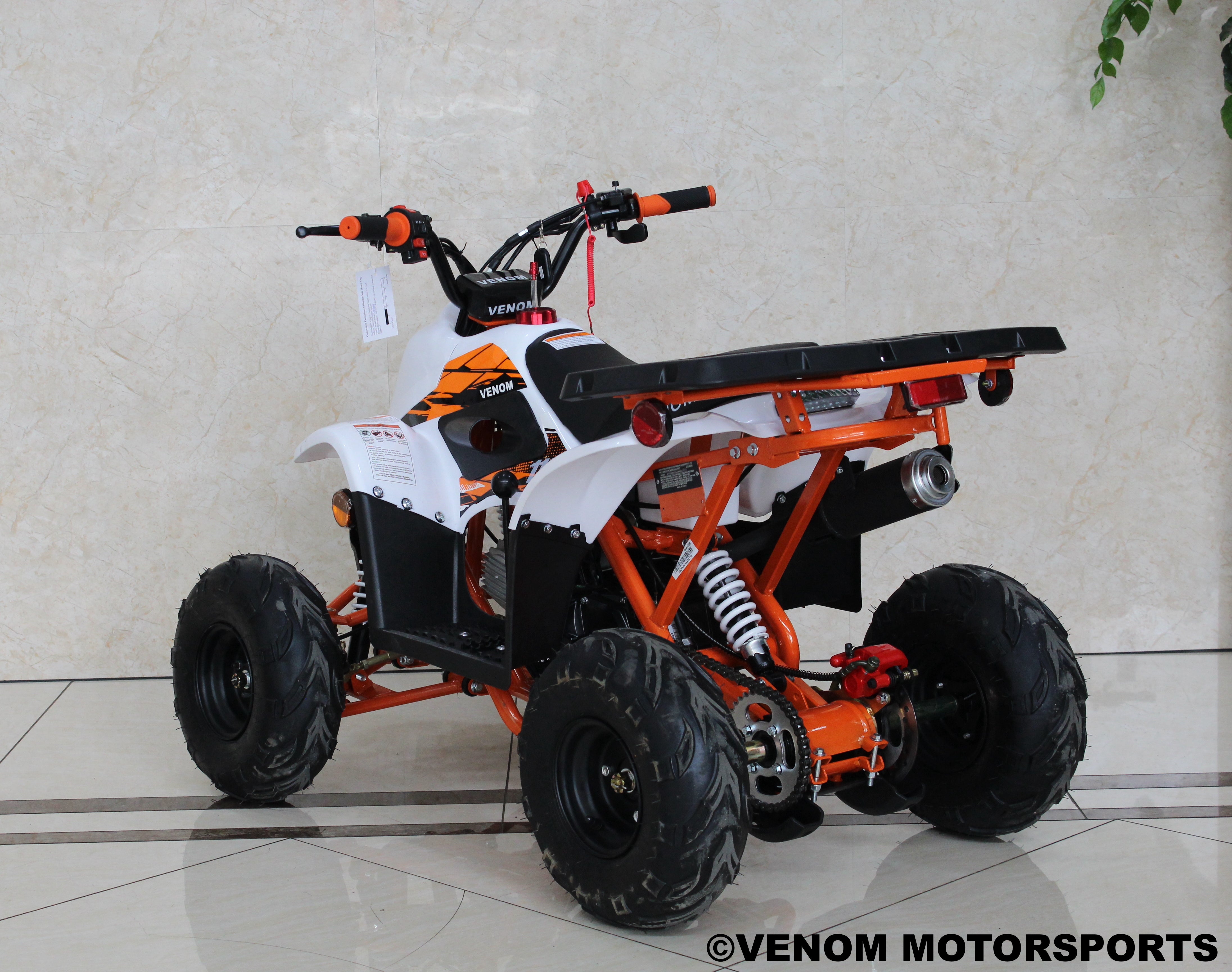 2020 Venom Mini Madix 110cc ATV with Automatic Transmission & Reverse - Kids & Adults Off-Road Adventure Quad for Trail Riding & Backyard Fun