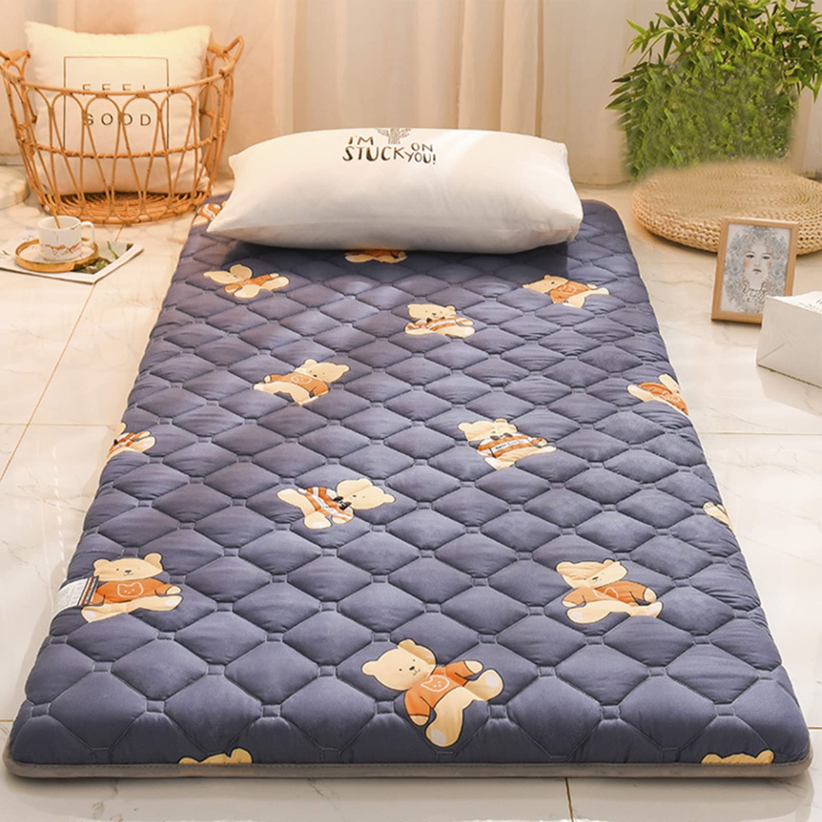 Foldable Roll Up Mattress for Dorm, Sofa Bed & Travel - 4 Season Sleeping Pad, Portable Futon for Home, Camping & Guest Room